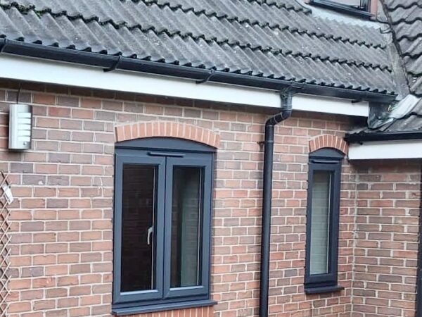 Grey casement windows